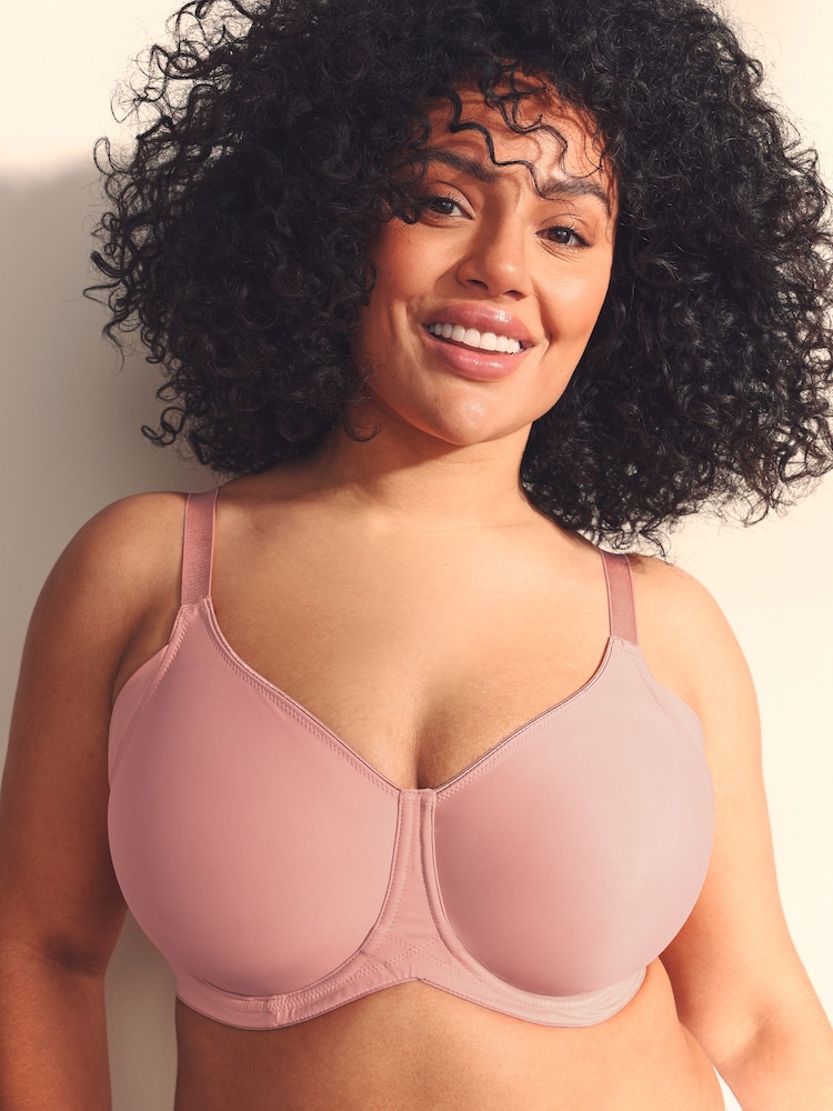 Pink/Khaki F-K Cup Under Arm Smoothing Non Pad Wired Minimising Ultimate Comfort Bras 2 Pack - Image 2 of 10