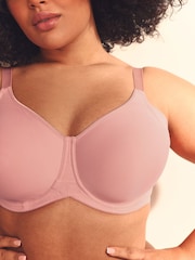 Pink/Khaki F-K Cup Under Arm Smoothing Non Pad Wired Minimising Ultimate Comfort Bras 2 Pack - Image 3 of 10