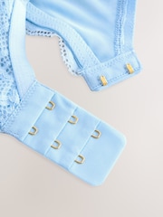 Blue DD+ Non Pad Plunge DD+ Padded Balcony Chloe Lace Bra - Image 8 of 8