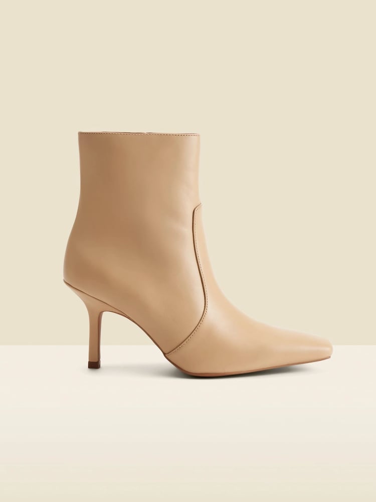Sosandar Leather Square Toe Ankle Boots - Imagen 1 de 4 Sosandar Leather Square Toe Ankle Boots - Imagen 1 de 4
