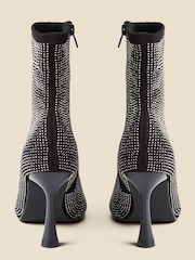 Sosandar Sparkle Flared Heel Sock Boots - Imagem 3 de 4