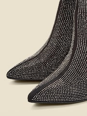 Sosandar Sparkle Flared Heel Sock Boots - Imagem 4 de 4
