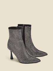 Sosandar – Stiefeletten mit Sockenschaft, ausgestelltem Absatz und Glitzereffekt - Bild 3 von 4