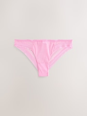 Black/Pink Mesh and Lace Trim Knickers - Image 2 of 5