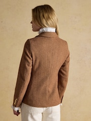 Joules Canterly Brown Herringbone Tweed Hacking Jacket - Image 5 of 16