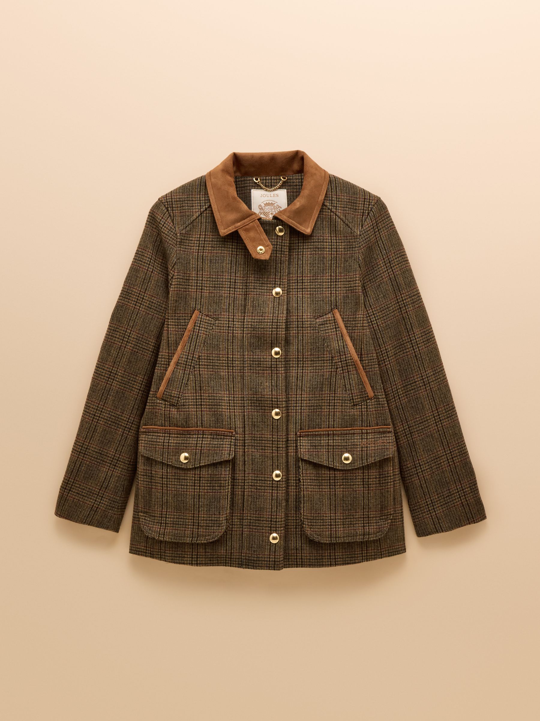 Buy Joules Contemporary Brown Check Tweed Fieldcoat from Next USA