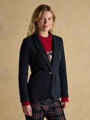Joules Albury Navy Cotton Rich Blazer - Image 1 of 11