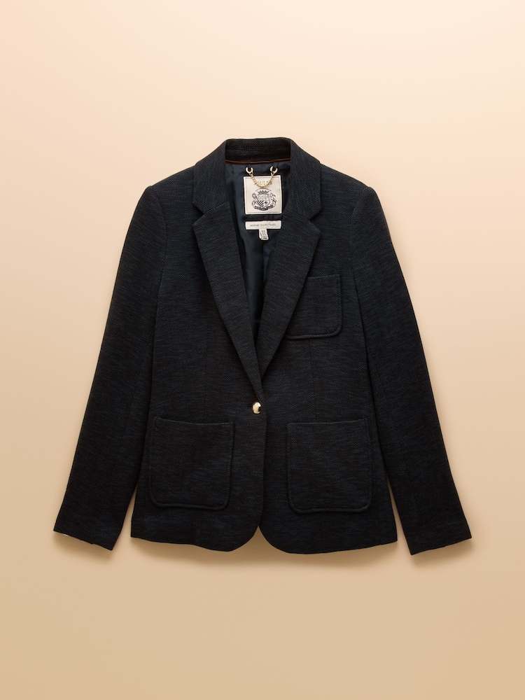 Joules Albury Navy Cotton Rich Blazer - Image 11 of 11 Joules Albury Navy Cotton Rich Blazer - Image 11 of 11