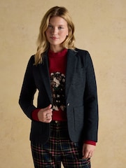 Joules Albury Navy Cotton Rich Blazer - Image 3 of 11