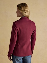 Joules Albury Burgundy Red Cotton Rich Blazer - Image 2 of 9