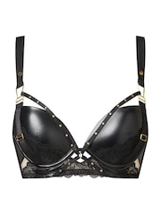 Ann Summers Eliminating Matte PU and Lace Padded Plunge Bra - Imagen 5 de 5