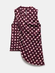 Mint Velvet Natural Graphic Print Cowl Neck Top - Image 4 of 4