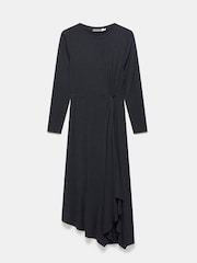 Mint Velvet Grey Twist Detail Jersey Midi Dress - Image 3 of 4