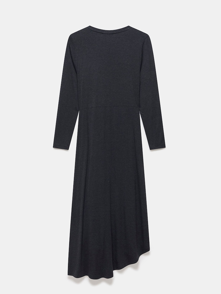 Mint Velvet Grey Twist Detail Jersey Midi Dress - Image 4 of 4