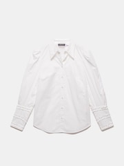 Mint Velvet White 100% Cotton Cuff Detail Shirt - Image 5 of 6