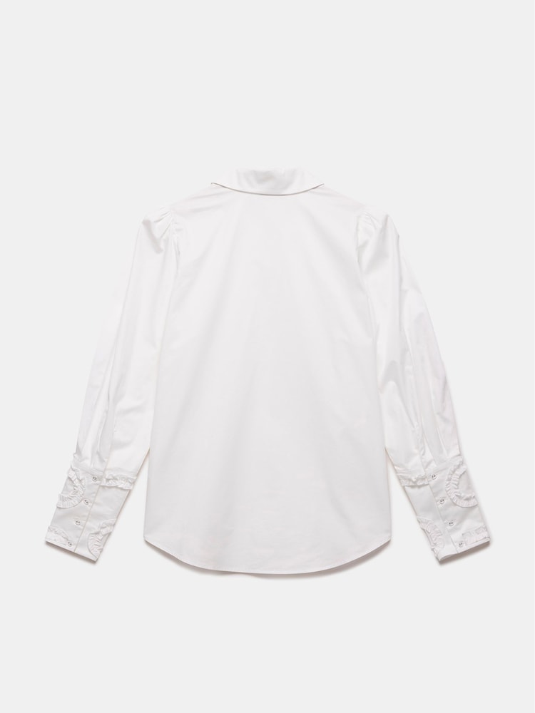 Mint Velvet White 100% Cotton Cuff Detail Shirt - Image 6 of 6