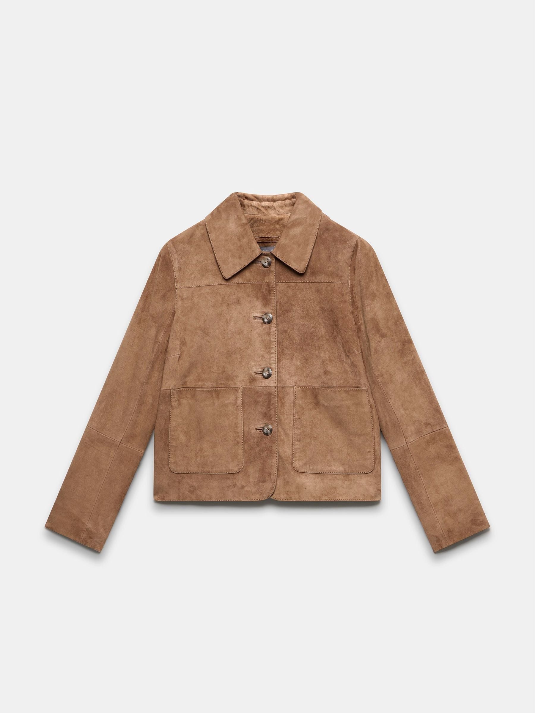 Buy Mint Velvet Brown Suede Jacket from Next Canada