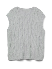 VERO MODA Grey Pullover Crew Neck Knitted Vest - Image 6 of 6