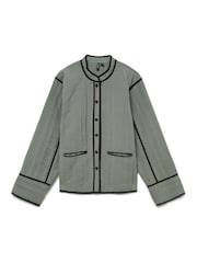 VERO MODA Green Patchwork Printed Quilted Jacket - Image 6 of 6