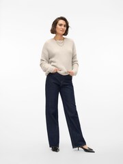 VERO MODA Cream Long Sleeve Round Neck Knitted Pullover Jumper - Image 3 of 5