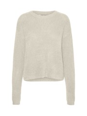 VERO MODA Cream Long Sleeve Round Neck Knitted Pullover Jumper - Image 5 of 5