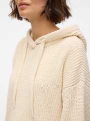 VERO MODA Cream Knitted Long Sleeve Hoodie - Image 4 of 5