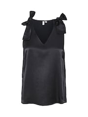 VERO MODA Black Bow Detail V-Neck Satin Blouse - Image 5 of 5