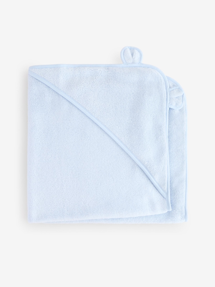 The White Company Blue Bear Hooded 100% Cotton Towel - Image 1 of 1