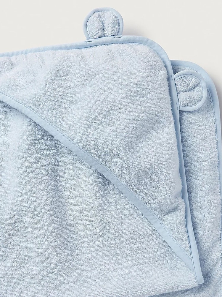 The White Company Blue Bear Hooded 100% Cotton Towel - Image 5 of 5