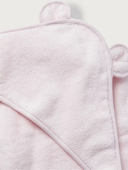 The White Company Pink 100% Cotton Hydrocotton Bear Hooded Towel - Image 3 of 3