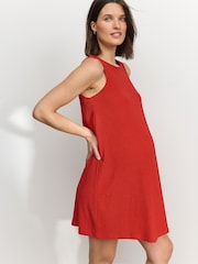 Red Maternity Mini Dress - Image 1 of 10