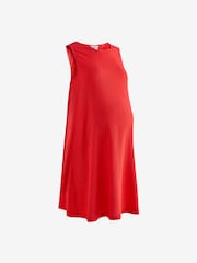 Red Maternity Mini Dress - Image 8 of 10