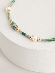 Green Beaded Anklet - Image 5 of 6