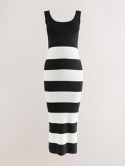 Black & White Stripe Maternity Knitted Dress - Image 5 of 8