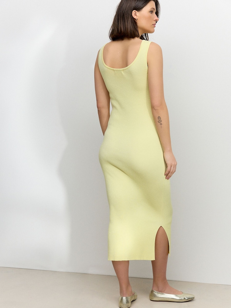Lemon Yellow Maternity Knitted Dress - Image 9 of 9