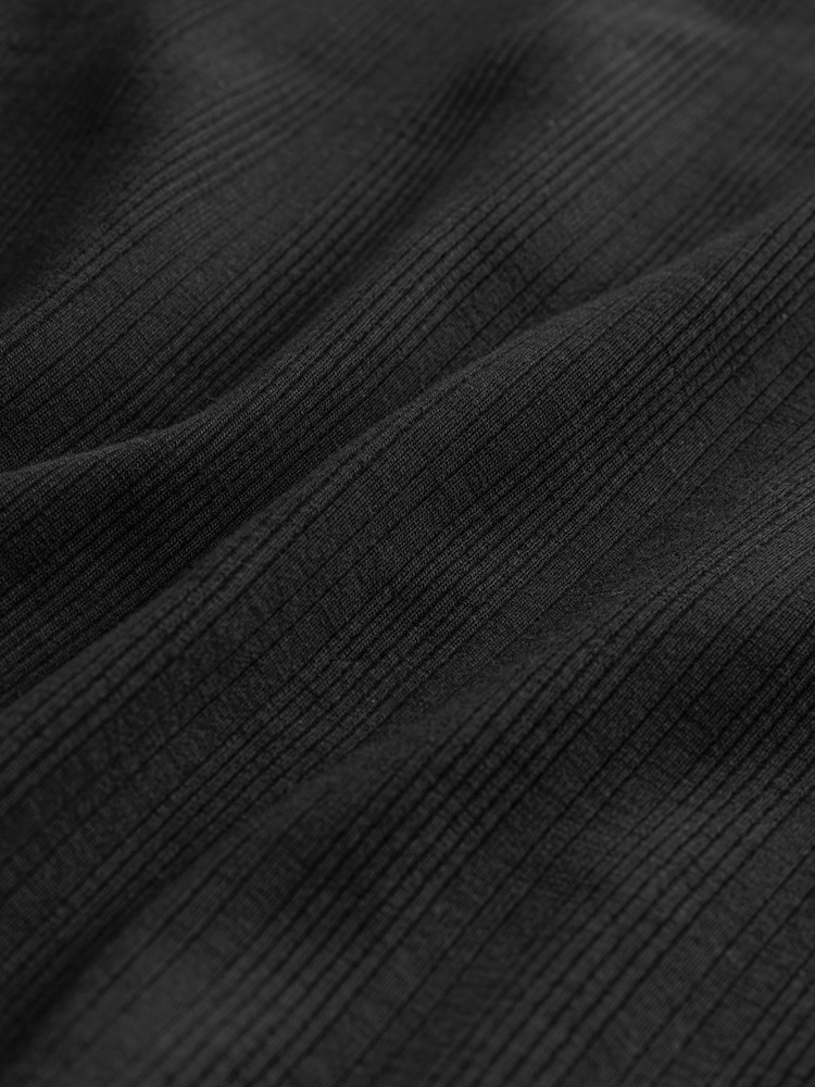 Black Maternity Ribbed Midaxi Dress - Image 9 of 9