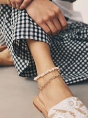 Natural Real Shell Chipping Anklet Pack - Image 1 of 5