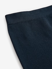 Bleu marine - Short de maternité côtelé sans couture - Image 9 de 10