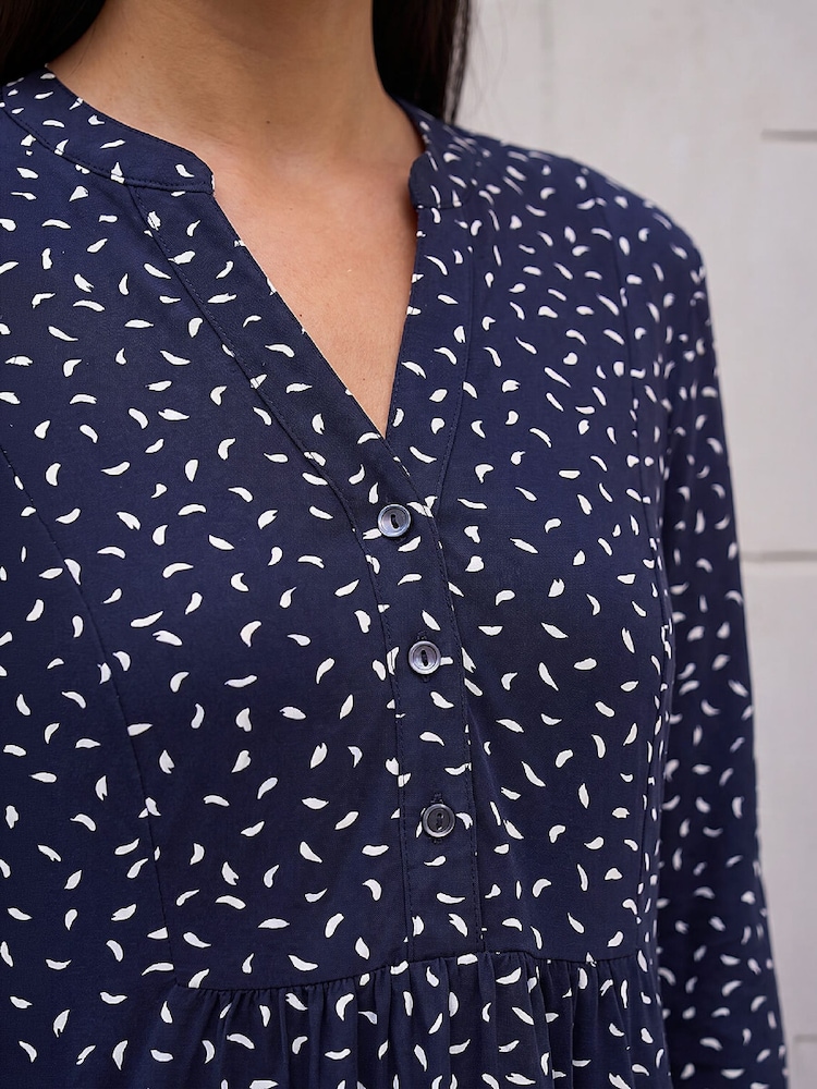 Roman Blue Spot Puff Tunic - Image 4 of 4