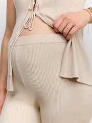 Oatmeal Maternity Knitted Trousers - Image 7 of 8