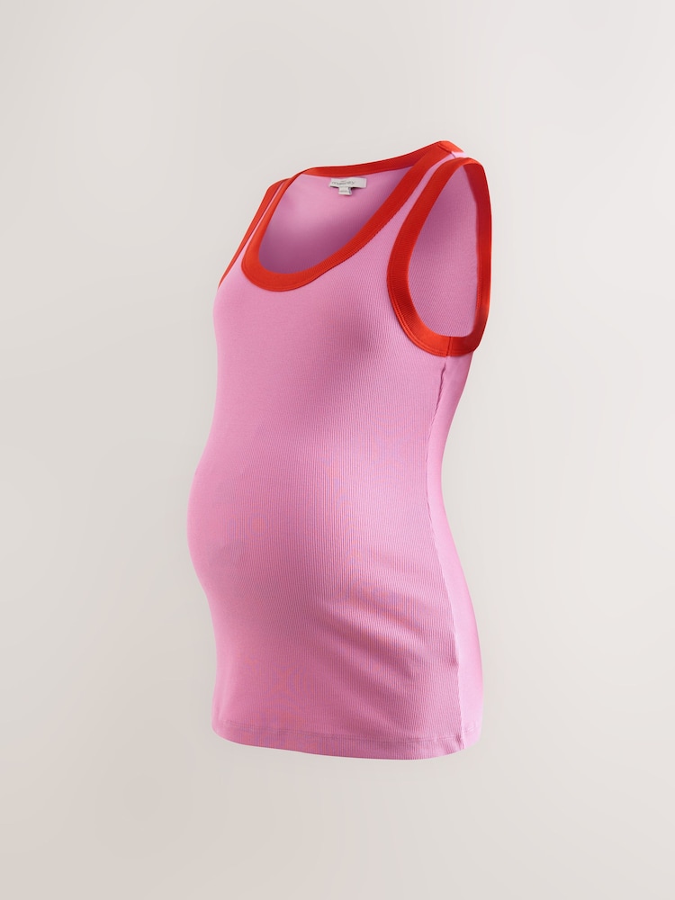 Negro/rosa - Pack de 2 camisetas sin mangas de premamá - Imagen 2 de 13