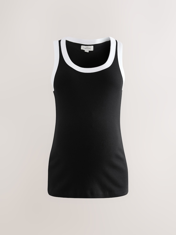 Black/Pink Maternity Vests 2 Pack - Image 4 of 13
