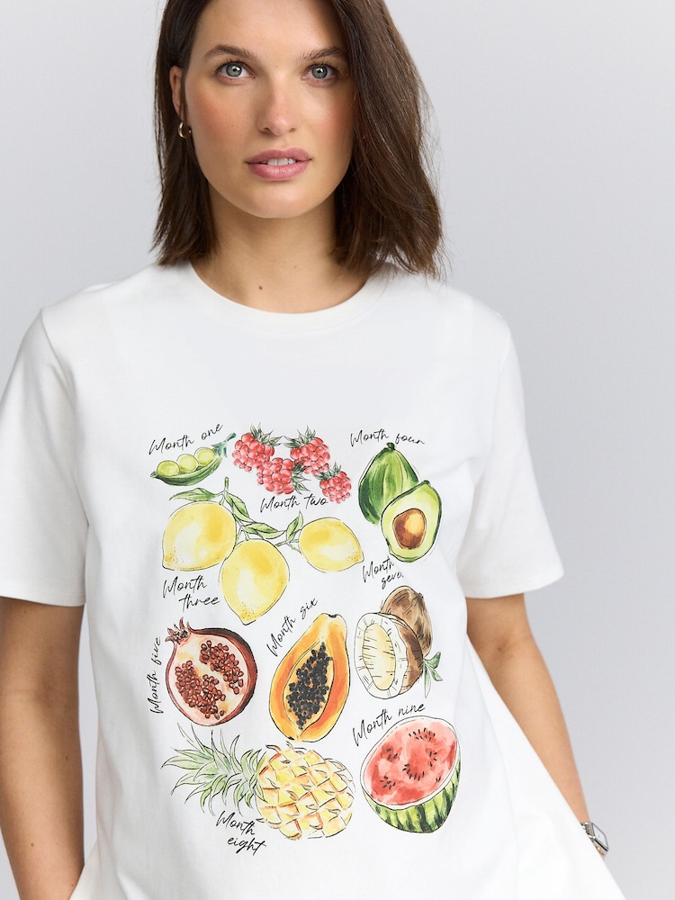 Fruit graphic - Maternity Nursing 100% Cotton T-Shirt - Изображение 2 8
