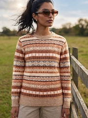 Roman Orange Fairisle Soft Knit Jumper - Image 3 of 4