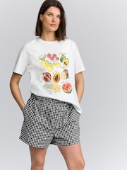 Gingham Maternity Pull On Shorts - Image 1 of 9