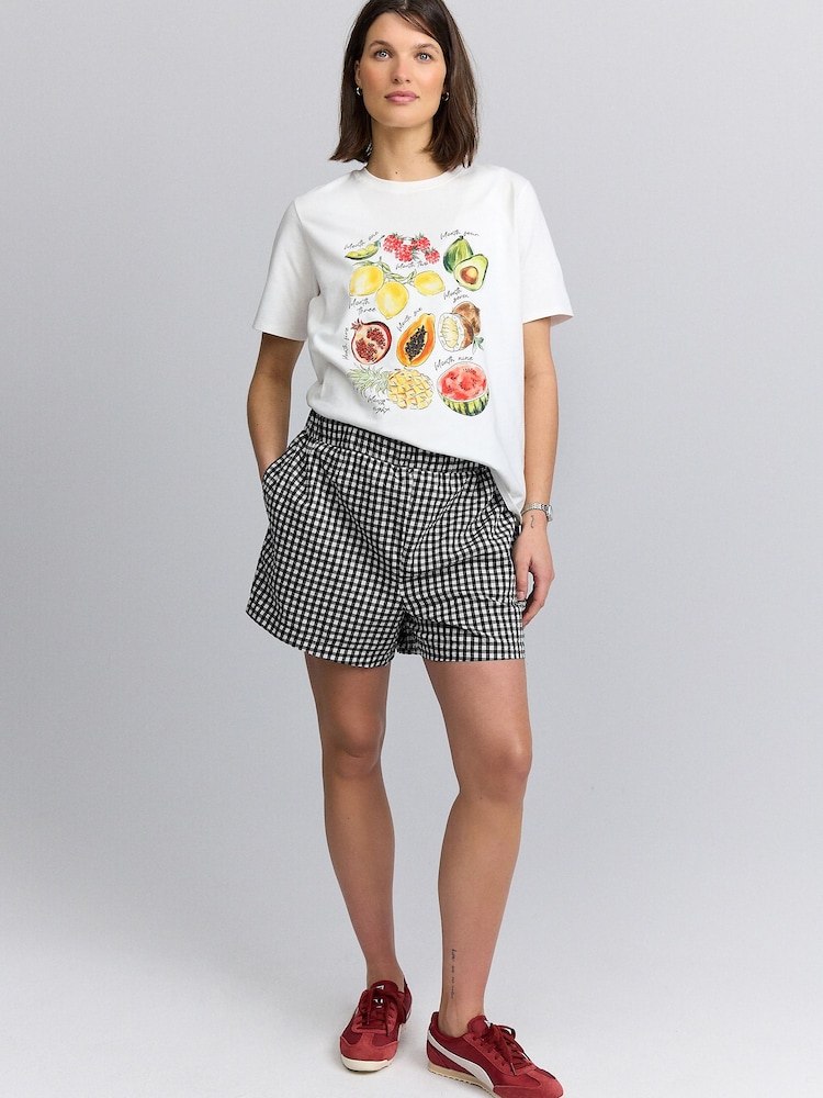Gingham Maternity Pull On Shorts - Image 2 of 9