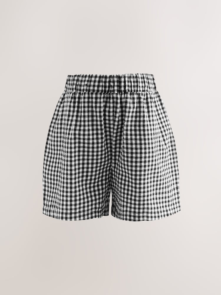 Gingham Maternity Pull On Shorts - Image 6 of 9