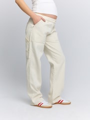 Ecru Maternity Carpenter Jeans - Image 2 of 8