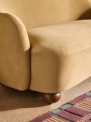 MADE.COM Soft Caramel Brown Velvet Ellio 2 Seater Sofa - Image 2 of 6