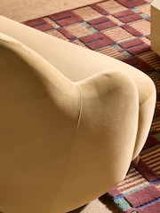 MADE.COM Soft Caramel Brown Velvet Ellio 2 Seater Sofa - Image 3 of 6